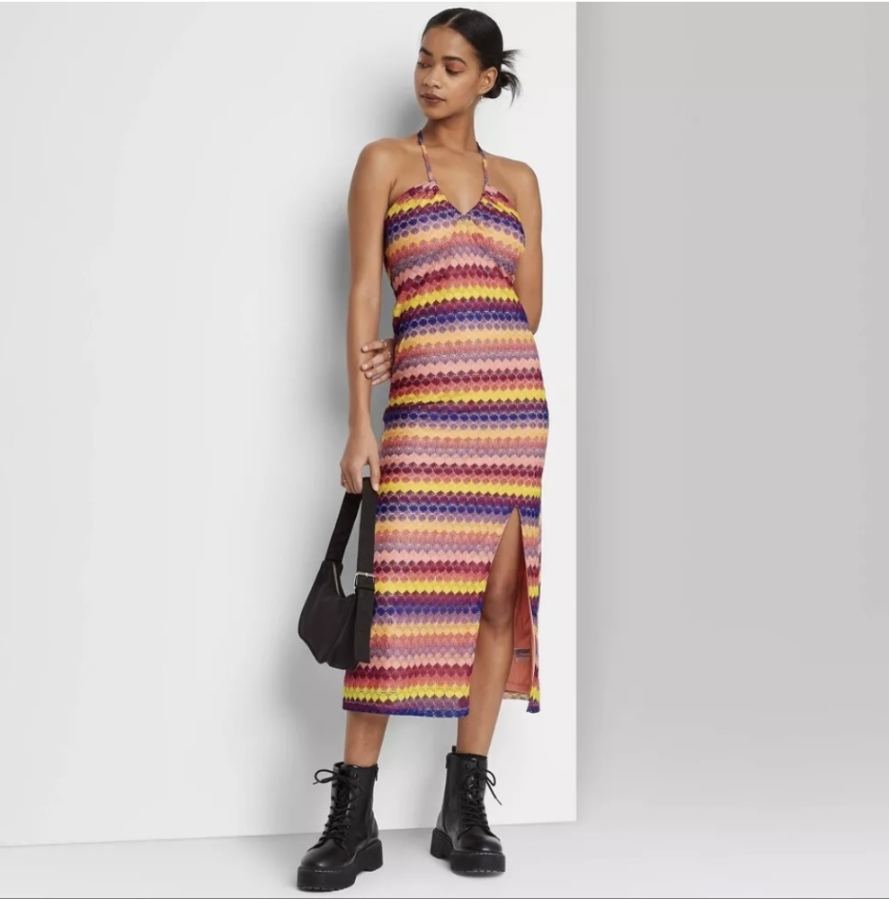 Nwt Wild Fable Women's Dresses Wild Fable Crochet Halter Slip Dress